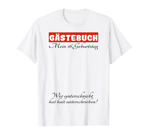 Comprar Ideas para regalar Libro visitas para fiesta 16 cumpleaños Camiseta Rebajas 2024 | regaloscumple.com