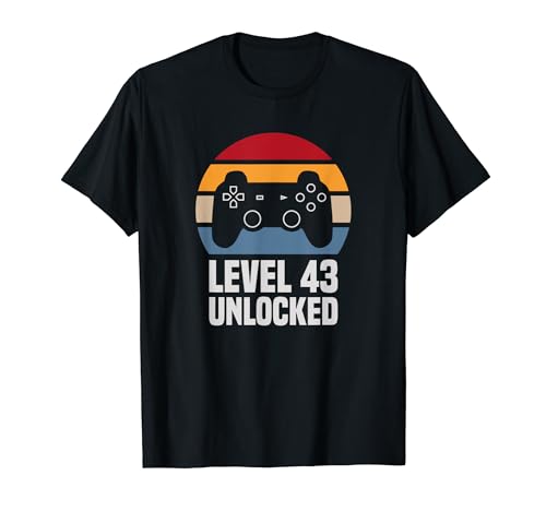 Comprar Level 43 Unlocked 43º Regalos Cumpleaños 43 Años Videojuego Camiseta Top Precio 2025 | regaloscumple.com