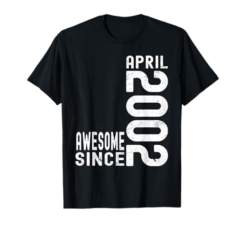Consigue Ideas para regalar ahora Impresionante Desde Abril 2002 Nacido En Abril 2002 Cumpleaños Camiseta Rebajas 2025 | regaloscumple.com
