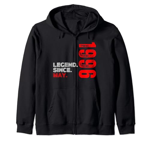 Consigue ahora Nacido en mayo 1996 Leyenda cumpleaños vintage desde mayo 1996 Sudadera Catálogo con Capucha Top Precio 2024 | regaloscumple.com