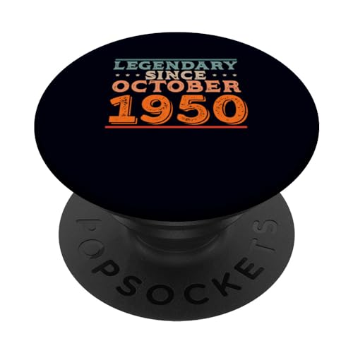 Consigue ahora Legendario desde octubre 1950 retro vintage fiesta cumpleaños Navidad PopSockets PopGrip Intercambiable Top Precio 2024 | regaloscumple.com