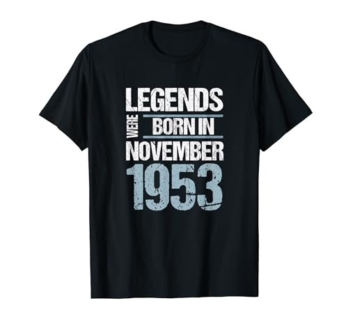 Comprar Las leyendas Regalos nacieron en noviembre 1953 Cumpleaños Camiseta Top Precio 2024 | regaloscumple.com