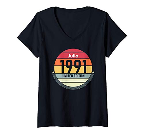 Comprar Mujer 30 Años Cumpleaños Regalo Nacido En Julio 1991 Promoción Mujer Camiseta Cuello V Ofertas 2024 | regaloscumple.com