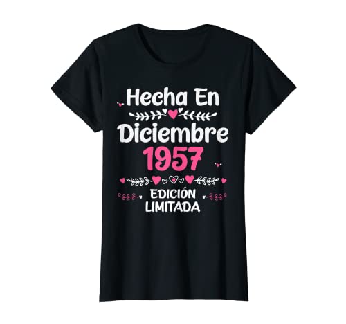 Consigue ahora 66 Años Regalo Ideas para regalar Cumpleaños 1957 Mujer 66 Años Diciembre Camiseta Top Precio 2024 | regaloscumple.com