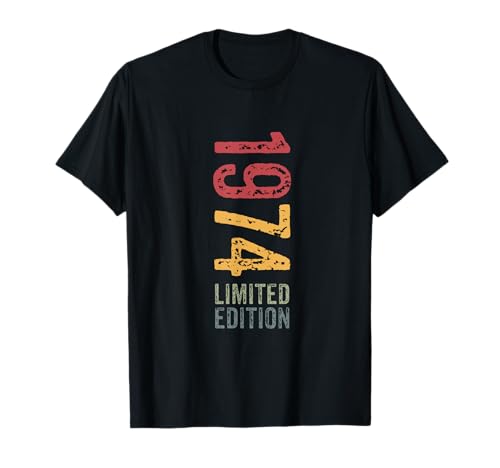 Consigue ahora 1974 Edición Limitada Cumpleaños Vintage Limited Edition Camiseta Top Ideas para regalar Precio 2025 | regaloscumple.com