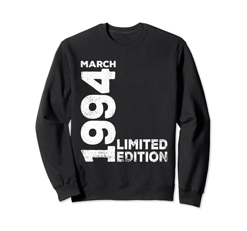 Consigue ahora Marzo 1994 regalo I 30 cumpleaños 30 años hombre mujer Navidad Sudadera Top Precio 2024 | regaloscumple.com