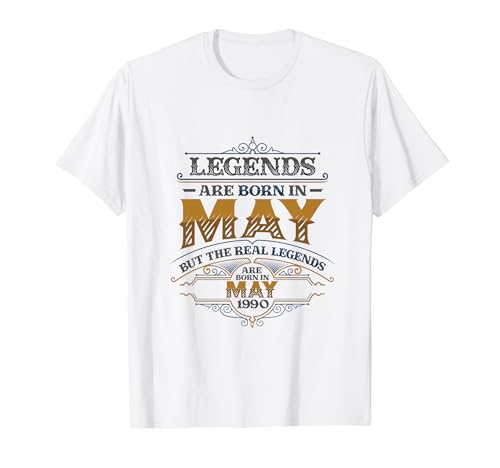 Consigue ahora Ideas para regalar Las leyendas nacen en mayo 1990 Cumpleaños mujer Camiseta Ofertas 2024 | regaloscumple.com