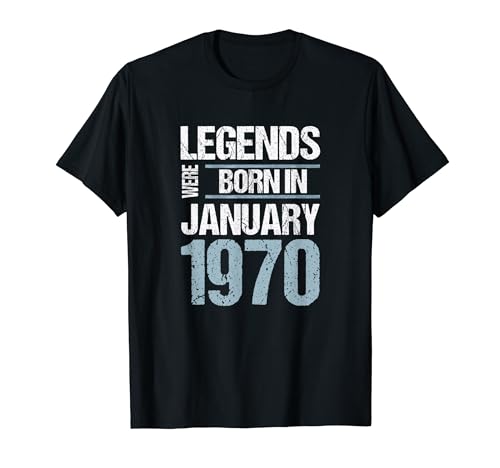 Consigue ahora Las leyendas nacieron en Catálogo enero 1970 Cumpleaños Camiseta Rebajas 2024 | regaloscumple.com
