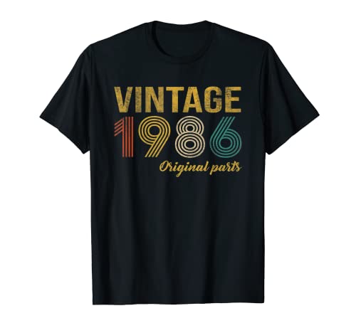 Consigue ahora Vintage 1986 Regalo Original Hombre 35 Años Cumpleaños Mujer Camiseta Cumpleaños Ofertas 2025 | regaloscumple.com