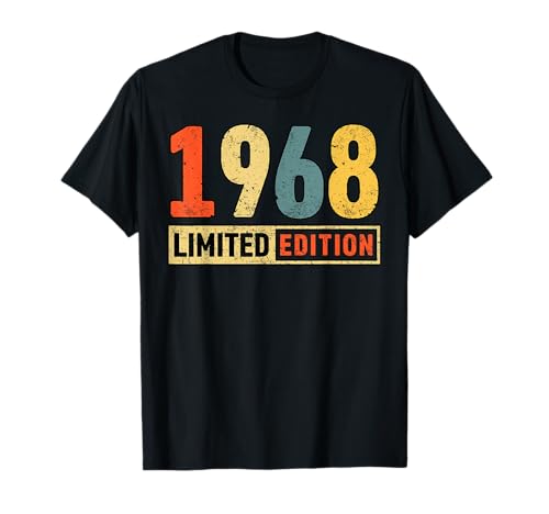 Consigue ahora 1968 Edición Limitada Vintage 1968 Catálogo Cumpleaños Camiseta Rebajas 2024 | regaloscumple.com