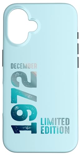 Consigue ahora Diciembre 1972 Promoción Edición Limitada 1972 Cumpleaños 1972 Carcasa para iPhone 16 Top Precio 2025 | regaloscumple.com