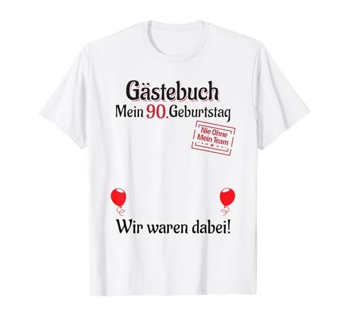 Comprar 90 años Lista invitados Hombre Mujer Libro Regalos visitas 90 cumpleaños Camiseta Rebajas 2024 | regaloscumple.com