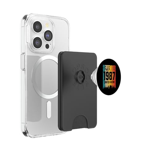 Mejores precios Septiembre 1987 37 Años Cumpleaños Edición Limitada Retro PopSockets PopWallet para MagSafe