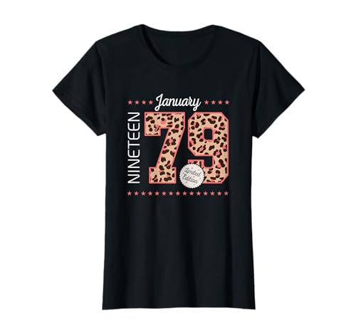 Consigue ahora 1979 Enero Mes Catálogo Año nacimiento Edición limitada Cumpleaños Camiseta Ofertas 2024 | regaloscumple.com