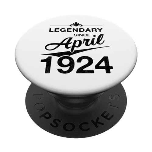 Consigue BlackFriday ahora 100 cumpleaños Nacido en Abril 1924 Vintage 100 años PopSockets PopGrip Intercambiable Ofertas 2024 | regaloscumple.com