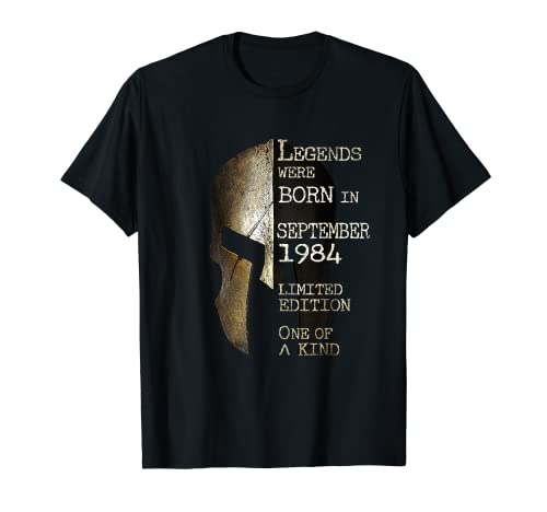 Comprar Legends Were Born In September 1984 Cumpleaños Navidad Camiseta Rebajas 2025 | regaloscumple.com