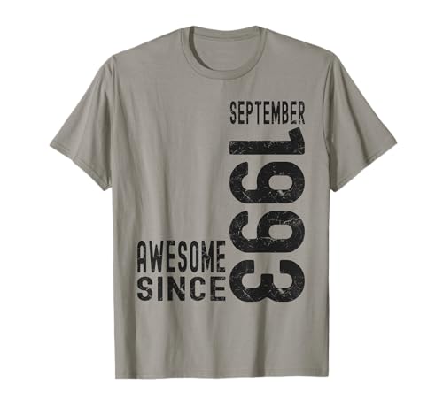 Comprar Catálogo Impresionante Desde Septiembre 1993 Nacido En 1993 Septiembre Cumpleaños Camiseta Rebajas 2025 | regaloscumple.com