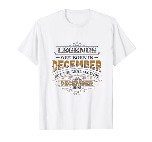 Comprar Las leyendas nacen en diciembre Cumpleaños 1992 Cumpleaños mujer Camiseta Top Precio 2024 | regaloscumple.com