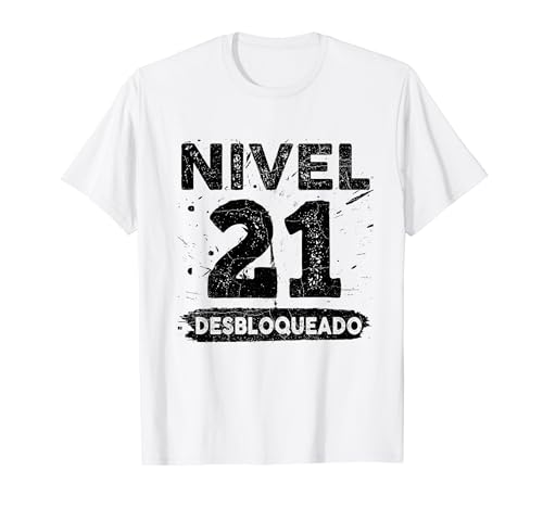 Consigue ahora Nivel BlackFriday 21 Desbloqueado años 21 cumpleaños Camiseta Ofertas 2025 | regaloscumple.com