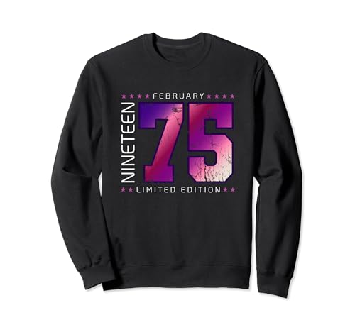 Consigue ahora BlackFriday 1975 febrero mes nacimiento año cumpleaños Sudadera Top Precio 2024 | regaloscumple.com