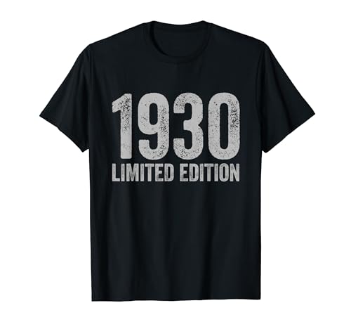 Consigue Ideas para regalar ahora Cumpleaños 1930 Camiseta Ofertas 2025 | regaloscumple.com