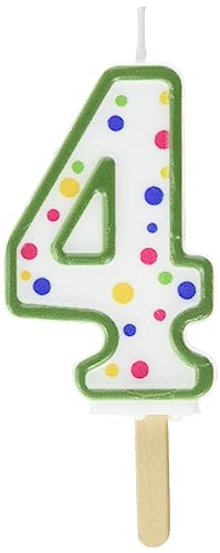 Comprar PME CA044 Número Vela Cera Verde Navidad 3.81 cm Top Precio 2025 | regaloscumple.com