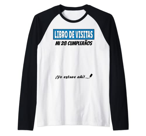 Consigue ahora Libro De Visitas - 28 Años Cumpleaños Divertido Regalo 1993 Promoción Camiseta Manga Raglan Top Precio 2024 | regaloscumple.com