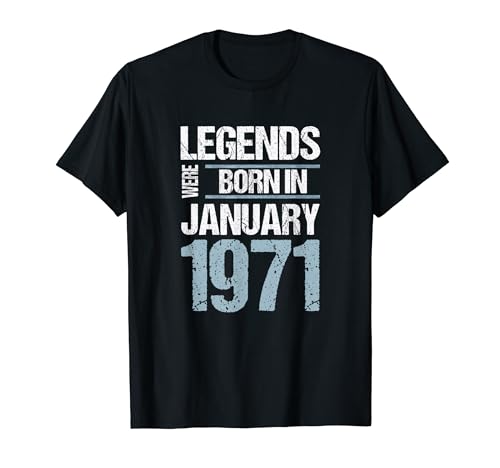 Comprar Las leyendas nacieron en Catálogo enero 1971 Cumpleaños Camiseta Top Precio 2024 | regaloscumple.com