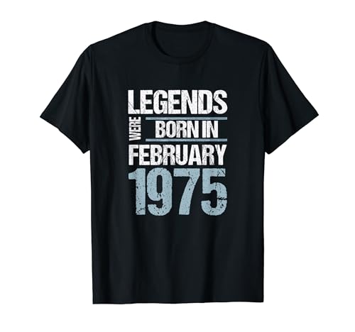 Comprar Las leyendas nacieron en febrero 1975 BlackFriday Cumpleaños Camiseta Rebajas 2024 | regaloscumple.com
