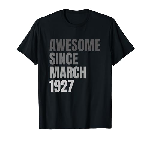 Comprar Impresionante desde marzo Promoción 1927 Vintage 1927 Marzo 96 cumpleaños Camiseta Top Precio 2024 | regaloscumple.com