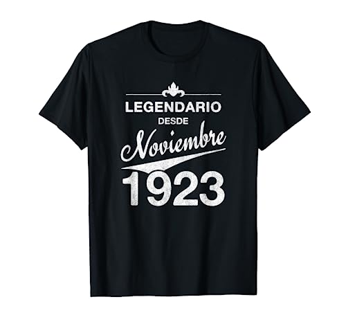 Consigue ahora 100 cumpleaños Nacido en Noviembre Regalos 1923 Vintage 100 años Camiseta Top Precio 2025 | regaloscumple.com