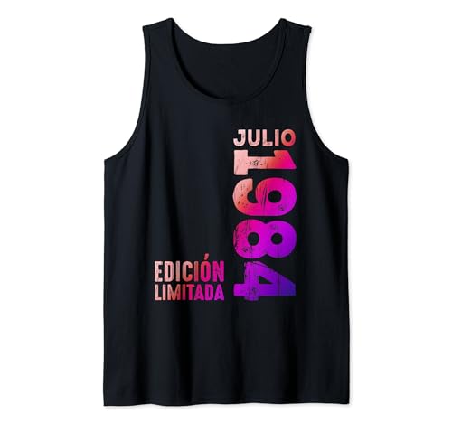 Comprar Cumpleaños Edición Limitada Julio 1984 Retro 1984 Año 1984 Vintage 1984 Camiseta sin Mangas Top Precio 2024 | regaloscumple.com