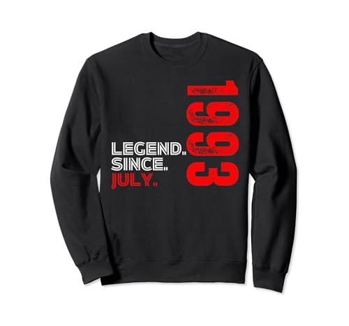 Consigue ahora Nacido en julio 1993 Leyenda Cumpleaños cumpleaños vintage desde julio 1993 Sudadera Top Precio 2025 | regaloscumple.com