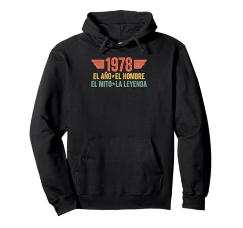 Consigue ahora 1978 El año el hombre el mito la leyenda Sudadera Promoción con Capucha Ofertas 2025 | regaloscumple.com