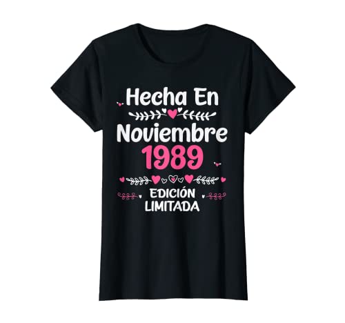 Comprar 34 Años Regalo Cumpleaños 1989 Mujer 34 Promoción Años Noviembre Camiseta Top Precio 2025 | regaloscumple.com