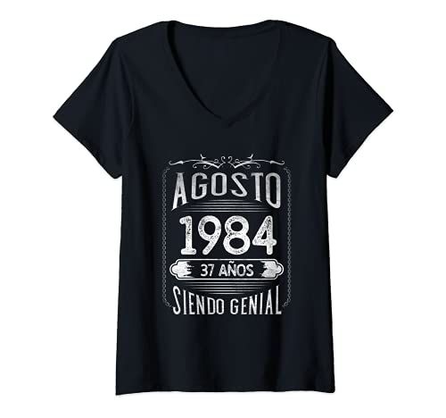 Consigue ahora Mujer Nacido En Agosto 1984 - 37 años Regalo Cumpleaños Hombre Camiseta Cuello Cumpleaños V Top Precio 2024 | regaloscumple.com