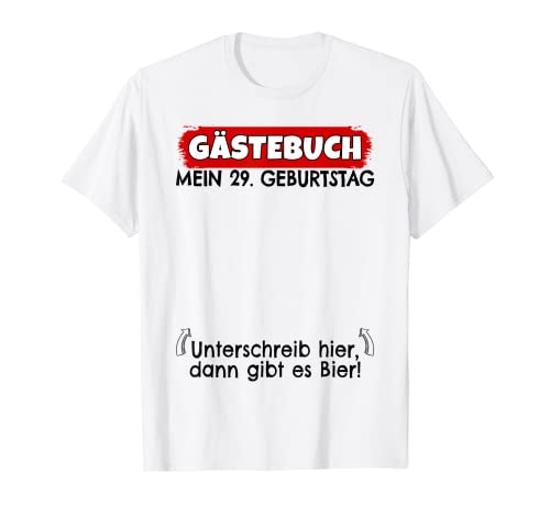 Comprar Libro visitas para Promoción 29 cumpleaños diseño hombre divertido Camiseta Ofertas 2025 | regaloscumple.com