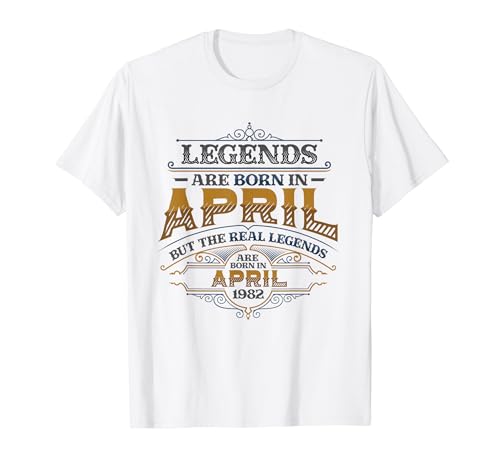 Comprar Las leyendas nacen en abril 1982 Cumpleaños para hombres Camiseta Catálogo Ofertas 2024 | regaloscumple.com