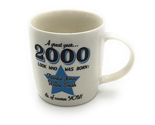 Consigue ahora 2000 - Ideas para regalar Taza con dos celebridades que nacieron en el mismo año regalo Navidad cumpleaños aniversario día del padre día la madre Rebajas 2025 | regaloscumple.com