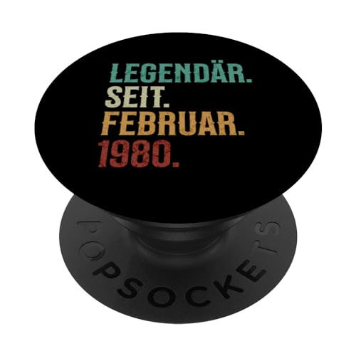 Consigue ahora Legendario. Desde. Regalos Febrero. 1980. Cumpleaños Retro PopSockets PopGrip Intercambiable Ofertas 2024 | regaloscumple.com
