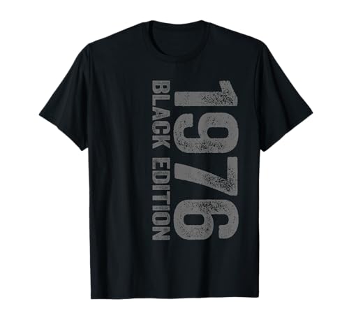Consigue ahora 49th Navidad Birthday Gifts 49 Year Old Vintage 1976 Black Edition Camiseta Rebajas 2025 | regaloscumple.com