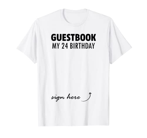 Comprar Libro Visitas Cumpleaños Alternativas 24 Cumpleaños Decoraciones Para Él Ella Camiseta Rebajas 2025 | regaloscumple.com