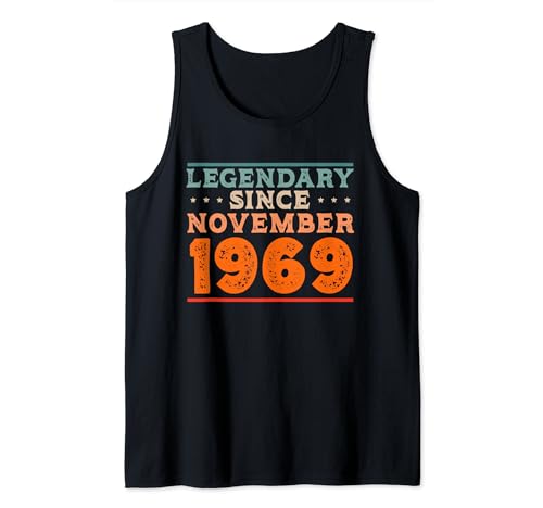 Comprar Legendario Cumpleaños desde noviembre 1969 Retro Vintage Fiesta cumpleaños Camiseta sin Mangas Ofertas 2024 | regaloscumple.com