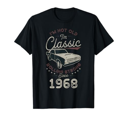 Consigue ahora Cumpleaños 57 Años Regalos Nacido 1968 Coche Clásico Camiseta Ofertas 2024 | regaloscumple.com
