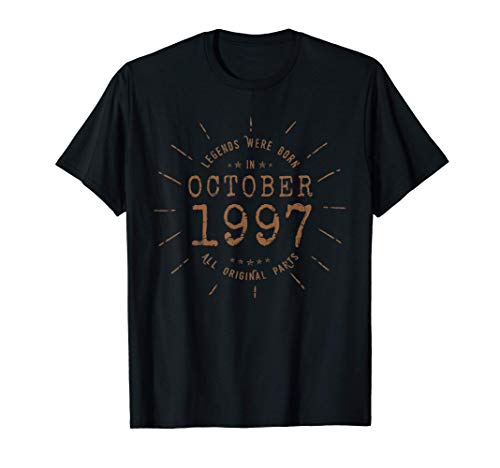 Comprar Las Leyendas nacen en Octubre 1997 - Idea Ideas para regalar regalo Camiseta Ofertas 2023 | regaloscumple.com