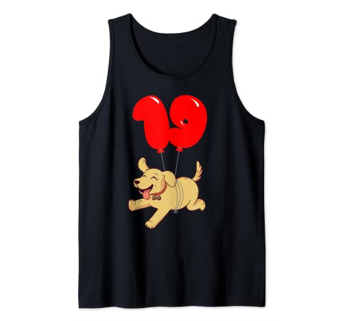 Comprar Alegre Labrador - 19 Cumpleaños - Regalos Fiesta De Globos Camiseta sin Mangas Top Precio 2025 | regaloscumple.com