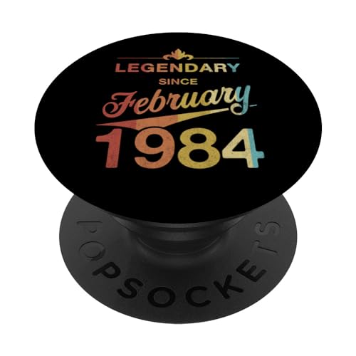 Consigue ahora 40 cumpleaños Nacido en Febrero 1984 Vintage 40 años PopSockets PopGrip Intercambiable Top Regalos Precio 2024 | regaloscumple.com