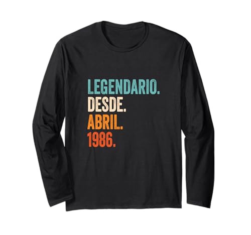 Comprar Legendario Desde Abril 1986 años 38 aniversario Ideas para regalar cumpleaños Manga Larga Top Precio 2024 | regaloscumple.com
