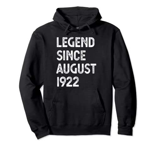 Comprar 100 Cumpleaños Hombres Mujeres Cumpleaños Leyenda desde julio 1922 Sudadera con Capucha Ofertas 2024 | regaloscumple.com