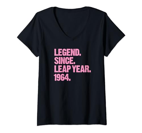 Consigue ahora Leyenda Navidad desde el año bisiesto 1964 Febrero 29 Fiesta cumpleaños Camiseta Cuello V Top Precio 2024 | regaloscumple.com